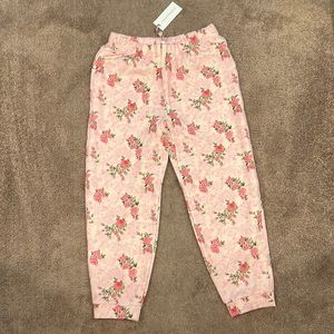 NWT LoveshackFancy Amita pant pink ivy